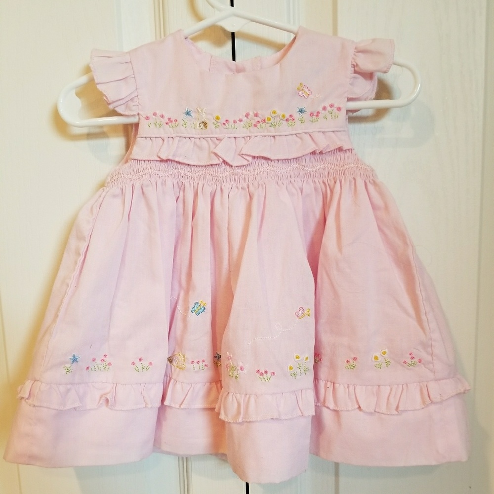 3/6 Mth Thomas Smocked Dress